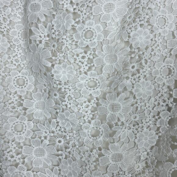 POL women small white lace floral tank top tie back new boho summer lightweight - Picture 5 of 5